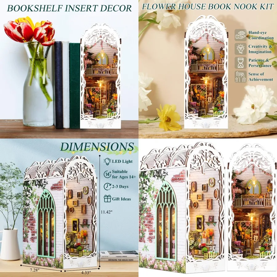 TuKIIE DIY книжный уголок миниатюрный комплект Booknook кукольный домик вставка для книжной полки с датчиком света пыленепроницаемый деревянный декоративный подставка для книг S
TuKIIE DIY книжный уголок миниатюрный комплект Booknook кукольный домик вставка для книжной полки с датчиком света пыленепроницаемый деревянный декоративный подставка для книг S