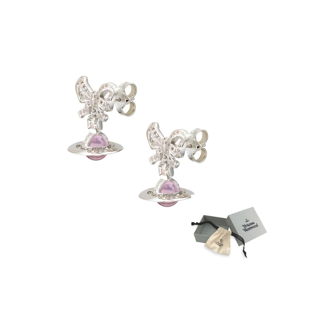 Vivienne Westwood Earrings Women's Silver/Pink Ball 50577022901O
Vivienne Westwood Earrings Women's Silver/Pink Ball 50577022901O