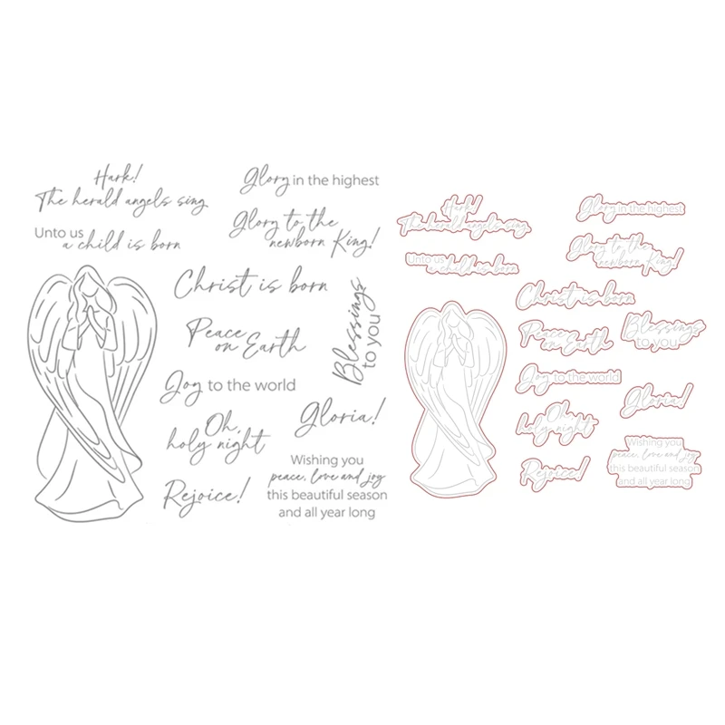 HonB Christmas Artsy Angel Clear Stamps Cutting Dies for New 2025 Scrapbooking Paper Making Bee Frame Craft Card
HonB Christmas Artsy Angel Clear Stamps Cutting Dies for New 2025 Scrapbooking Paper Making Bee Frame Craft Card