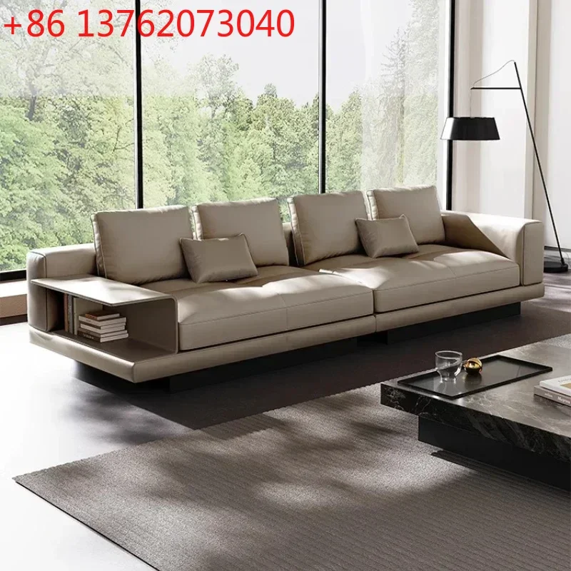 Leather Sofa Villa Large Flat High-end Living Room Light Luxury Four-person Straight Row Suspended Sectional Cream Style Sofa
Leather Sofa Villa Large Flat High-end Living Room Light Luxury Four-person Straight Row Suspended Sectional Cream Style Sofa