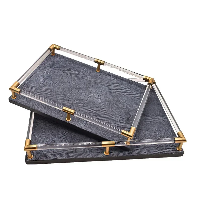 Metal Tray Leather Nordic Blue Jewelry Display Rectangular Serving Plate Storage Decoration Household Kitchen Organizer Supplies
Metal Tray Leather Nordic Blue Jewelry Display Rectangular Serving Plate Storage Decoration Household Kitchen Organizer Supplies
