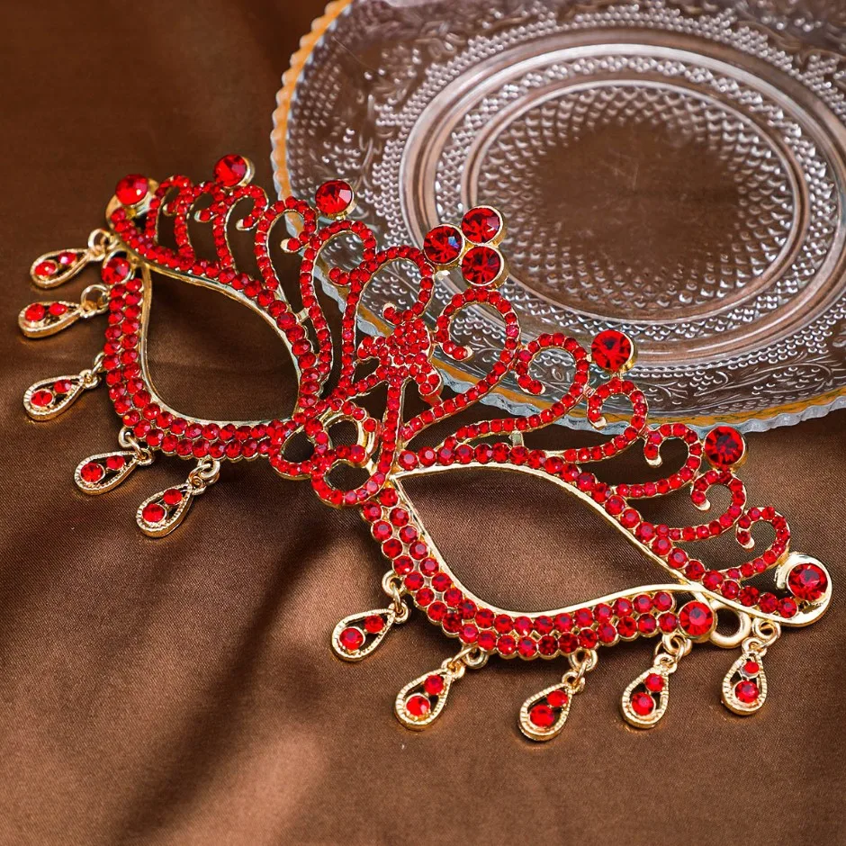 Bridal Masquerade Mask Headpiece Wedding Party Accessories Rhinestone Tassel Veil Banquet Dress Accessories
Bridal Masquerade Mask Headpiece Wedding Party Accessories Rhinestone Tassel Veil Banquet Dress Accessories
