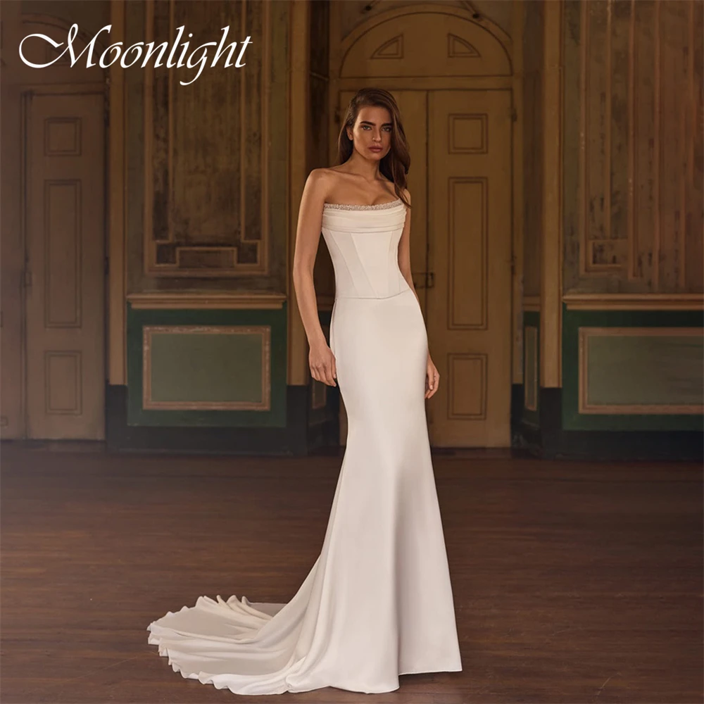 Modern Pleat Beading Mermaid Wedding Dress Women 2026 Strapless Backless Sweep Train Bridal Gown Vestidos De Novia Customized
Modern Pleat Beading Mermaid Wedding Dress Women 2026 Strapless Backless Sweep Train Bridal Gown Vestidos De Novia Customized