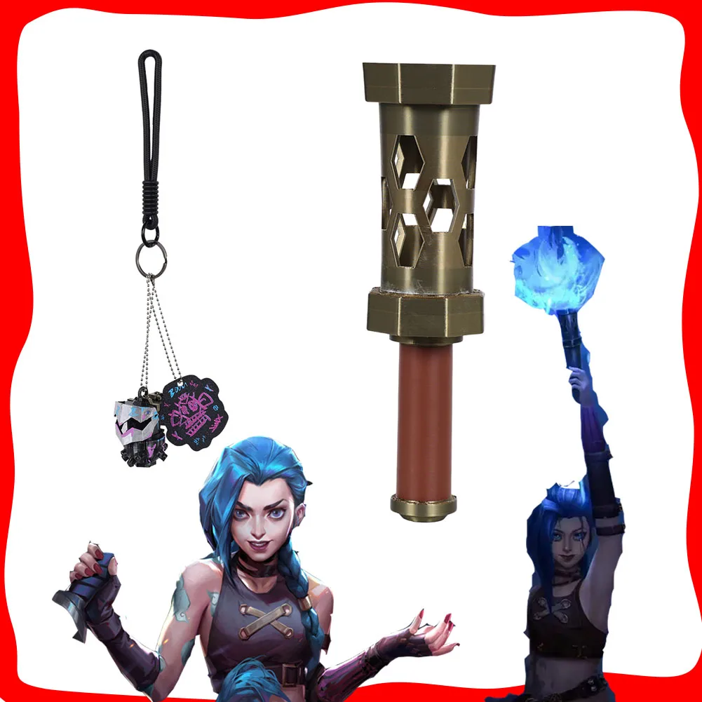 LoL Jinx Cosplay 3D Printed Signal Flare Prop for Adult Kids Jinx Keychain Pendant Halloween Carnival Costume Accessories Gifts
LoL Jinx Cosplay 3D Printed Signal Flare Prop for Adult Kids Jinx Keychain Pendant Halloween Carnival Costume Accessories Gifts