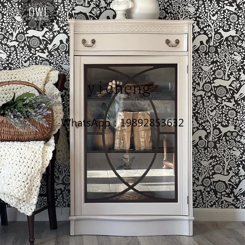 D1French Retro Bedroom Nightstand Living Room Sideboard Decorative Small Side Cabinet Solid Wood Glass Storage Cabinet
D1French Retro Bedroom Nightstand Living Room Sideboard Decorative Small Side Cabinet Solid Wood Glass Storage Cabinet