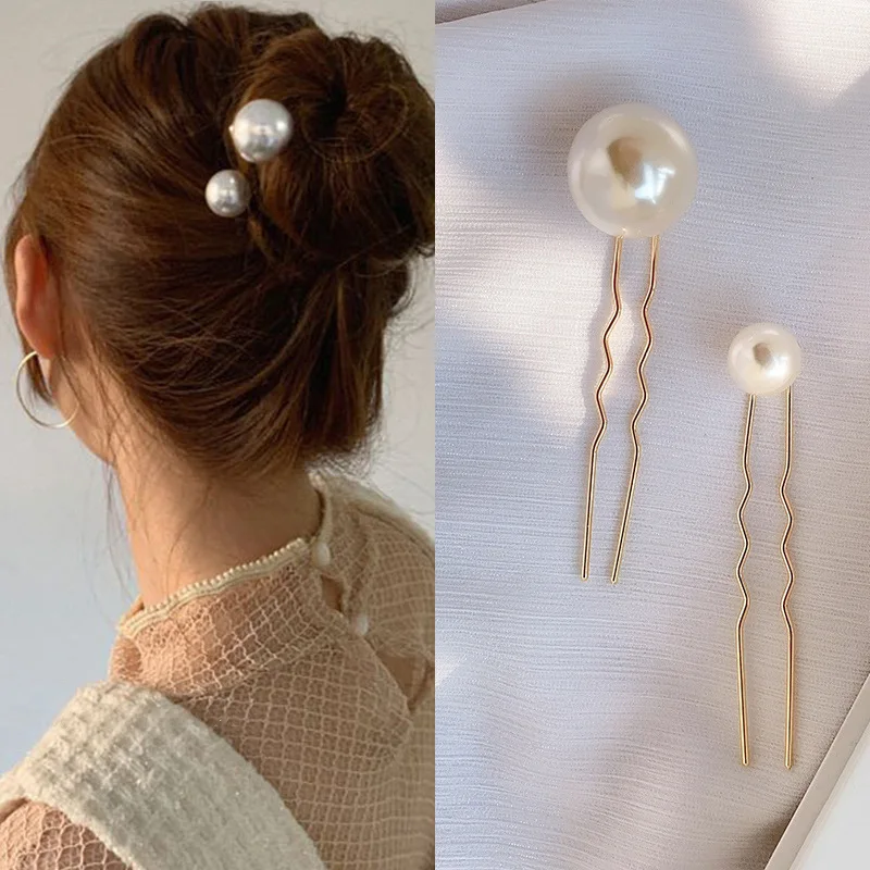 Fashion Elegant Simulated Pearl Hair Sticks for Women Simple Metal U-Shaped Hair Stick Hair Clip Styling Tools Hair Accessories
Fashion Elegant Simulated Pearl Hair Sticks for Women Simple Metal U-Shaped Hair Stick Hair Clip Styling Tools Hair Accessories