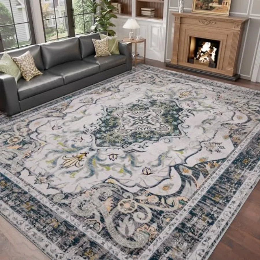 Washable 8x10 rug for living room, bedroom, dorm, dining room, farmhouse, nursery, home office boho vintage print pattern on no
Washable 8x10 rug for living room, bedroom, dorm, dining room, farmhouse, nursery, home office boho vintage print pattern on no