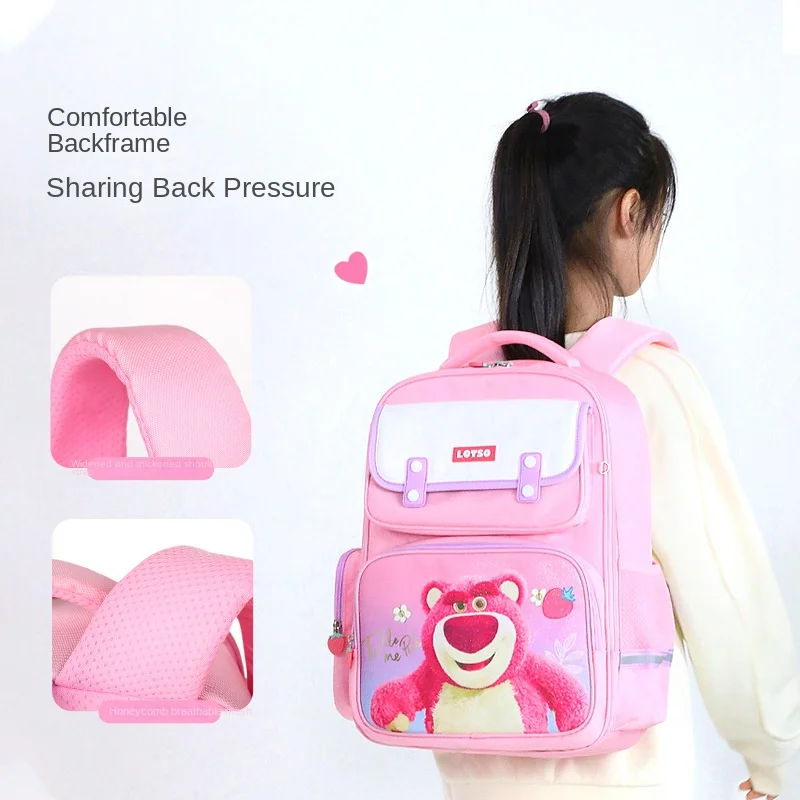 Disney New Lotso Girl School Bag Grade 1-3 Primary Student Shoulder Orthopedic Backpack Large Capacity Light Water Proof Mochila
Disney New Lotso Girl School Bag Grade 1-3 Primary Student Shoulder Orthopedic Backpack Large Capacity Light Water Proof Mochila