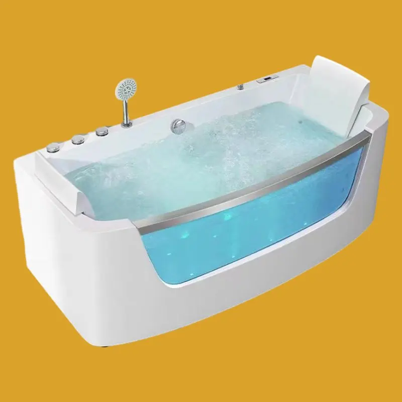 Умная акриловая спа-ванна для одного человека с пузырьковой системой, светодиодной подсветкой, массажные форсунки, для домашней релаксации 
Умная акриловая спа-ванна для одного человека с пузырьковой системой, светодиодной подсветкой, массажные форсунки, для домашней релаксации