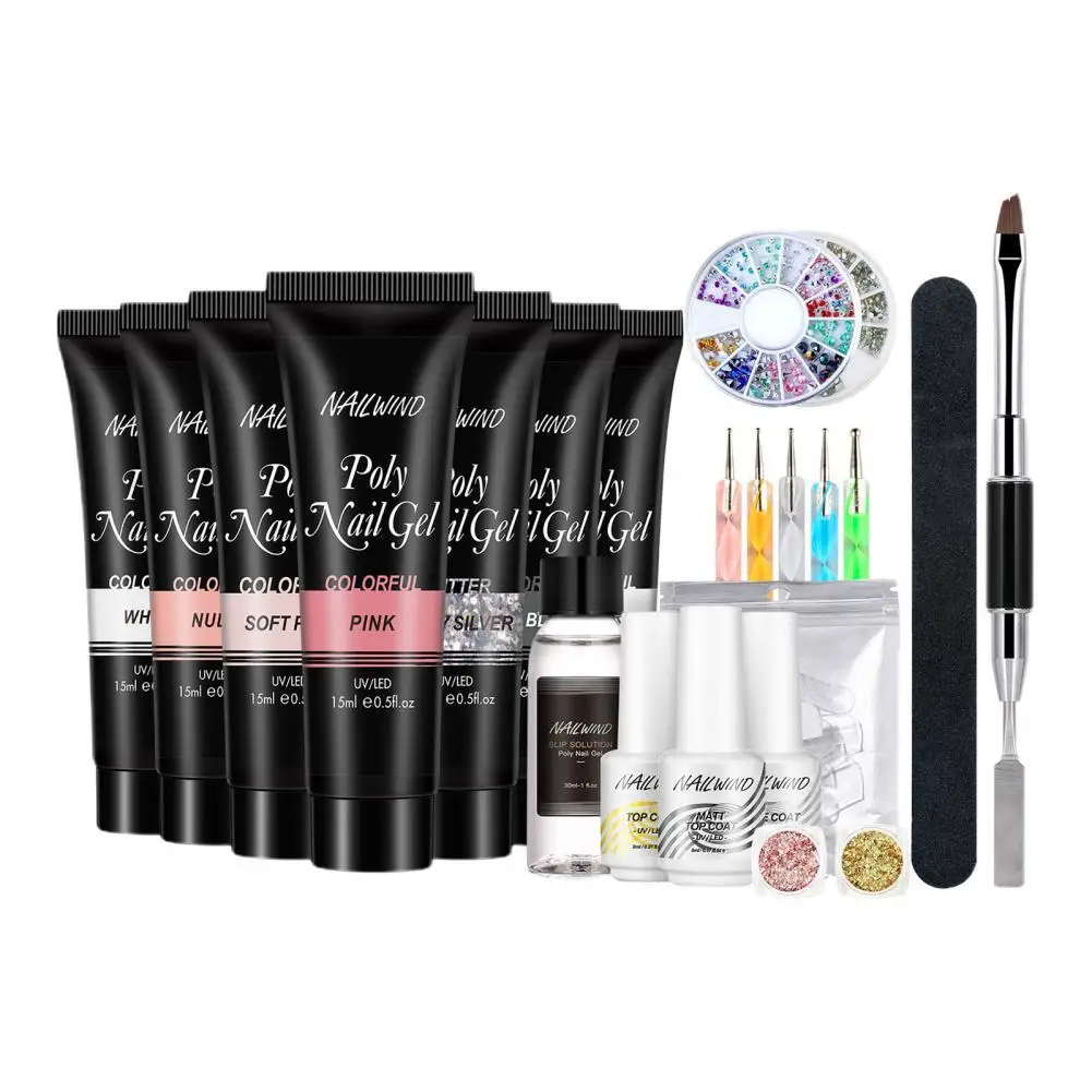 1 Set Nail Extension Set with Nail Decor Glitter Long Lasting Professional UV Gel Nail Polish Kit for Nail Salon
1 Set Nail Extension Set with Nail Decor Glitter Long Lasting Professional UV Gel Nail Polish Kit for Nail Salon