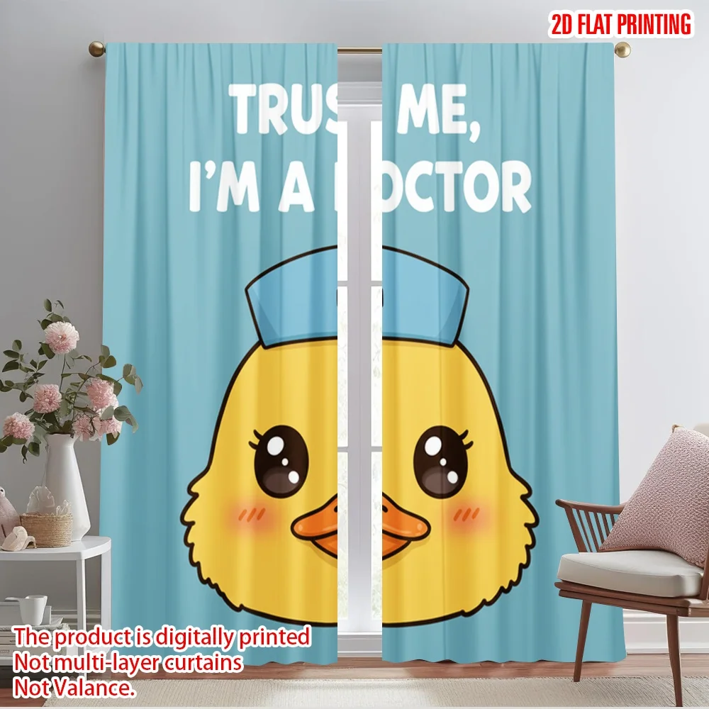 2pcs 2D flat printing Window Treatment Curtains Trust Me I'm Doctor Duck 100% Polyester Without Electricity Seasonal Party &
2pcs 2D flat printing Window Treatment Curtains Trust Me I'm Doctor Duck 100% Polyester Without Electricity Seasonal Party &