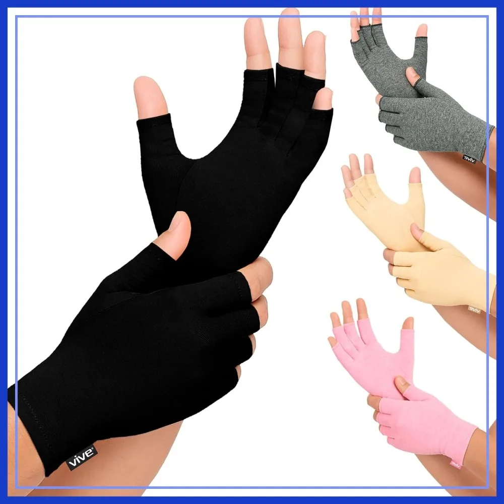 Fingerless Compression Gloves for Arthritis and Hand Pain Relief - Open Finger Design for Men and Women
Fingerless Compression Gloves for Arthritis and Hand Pain Relief - Open Finger Design for Men and Women