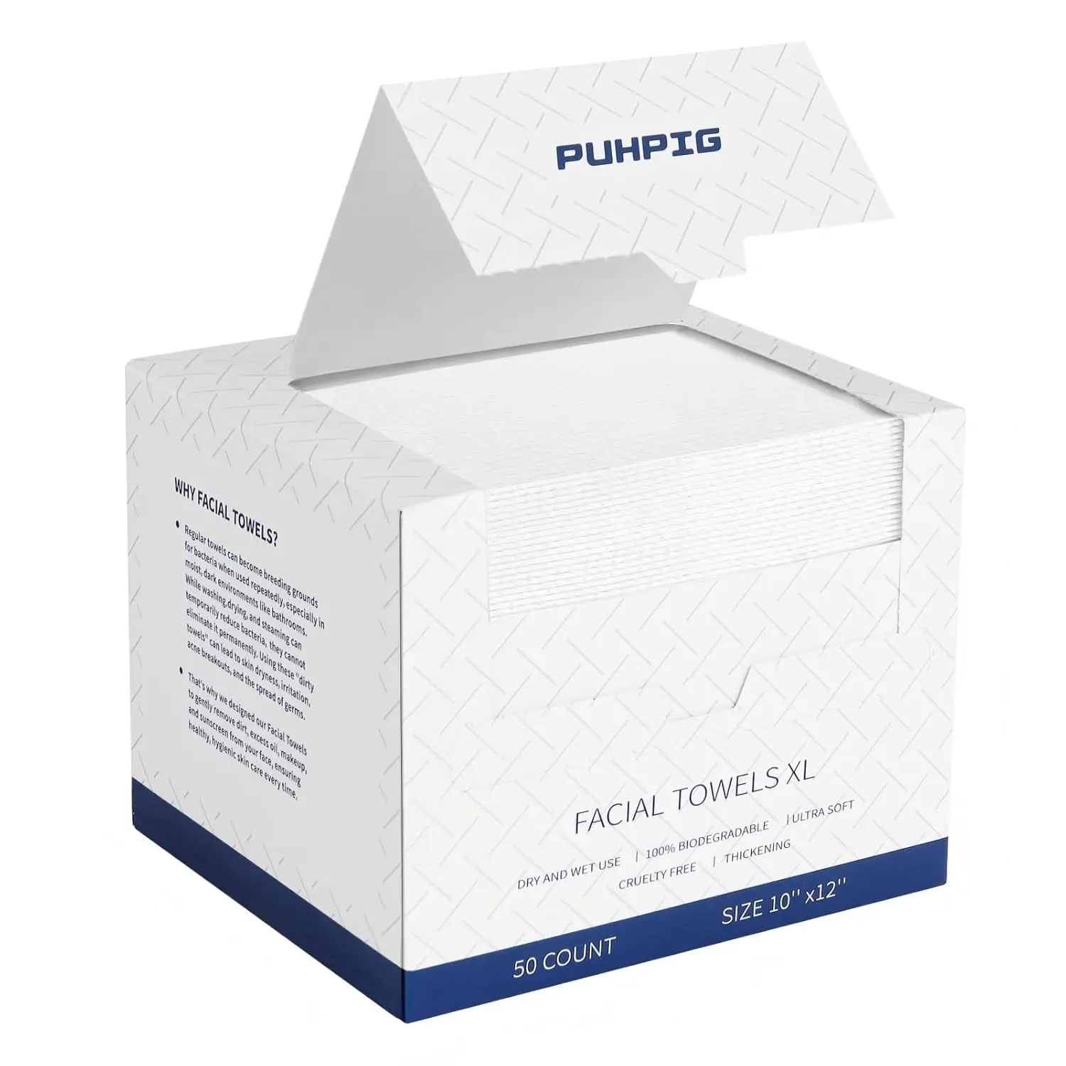 Disposable Face Towels 50ct - Large 10x12in, Super Soft & Thick, for Sensitive Skin
Disposable Face Towels 50ct - Large 10x12in, Super Soft & Thick, for Sensitive Skin