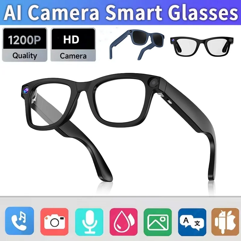  AI Smart Glasses Camera Video Recording Multifunctional Sunglasses UV Protection Translation Glasses For Driving Calls Audio
AI Smart Glasses Camera Video Recording Multifunctional Sunglasses UV Protection Translation Glasses For Driving Calls Audio