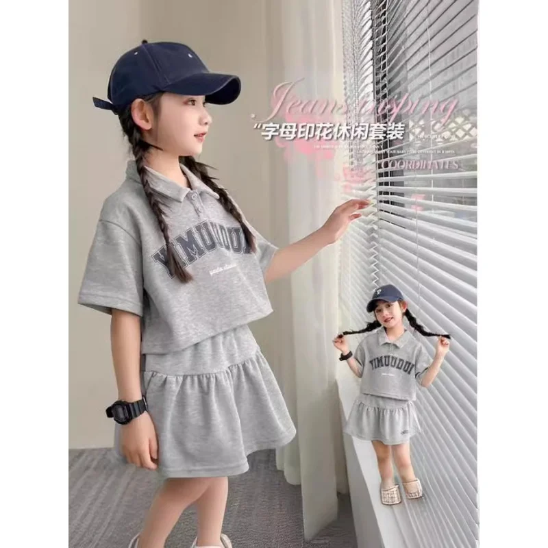 Girls SummerpoloShirt Skirt Outfit2024New Children and Girls Summer Leisure Two-Piece Suit Fashion
Girls SummerpoloShirt Skirt Outfit2024New Children and Girls Summer Leisure Two-Piece Suit Fashion