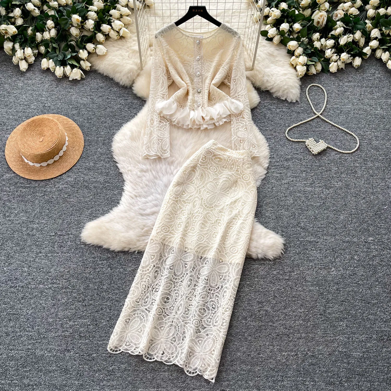 Women Two Piece Sets Skirt Set Hollow Out Sexy Full Sleeve Tops Long Skirts A Line High Waist Y2k Streetwear Elegant Slim Fit
Women Two Piece Sets Skirt Set Hollow Out Sexy Full Sleeve Tops Long Skirts A Line High Waist Y2k Streetwear Elegant Slim Fit