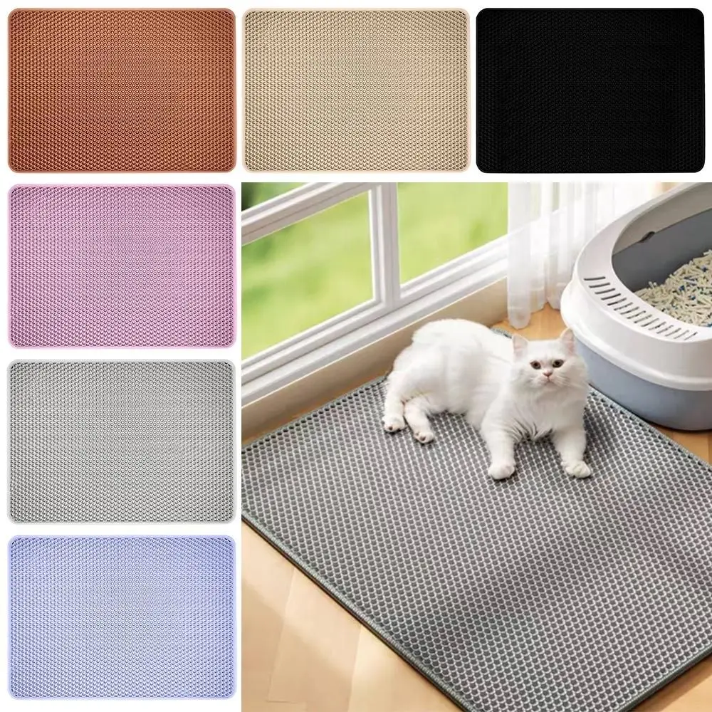 Durable EVA Cat Litter Trap Mat Non-slip Double Layer Pet Feeding Pad Quickly Store Waterproof Mess Free Litter Mat Pet Supplies
Durable EVA Cat Litter Trap Mat Non-slip Double Layer Pet Feeding Pad Quickly Store Waterproof Mess Free Litter Mat Pet Supplies