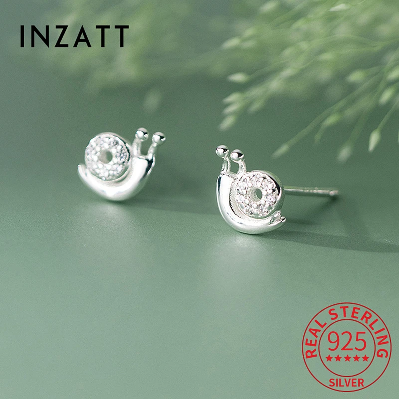 INZATT Real 925 Sterling Silver Zircon CZ Snail Stud Earrings for Women Cute Animal Fine Jewelry Minimalist Accessories
INZATT Real 925 Sterling Silver Zircon CZ Snail Stud Earrings for Women Cute Animal Fine Jewelry Minimalist Accessories