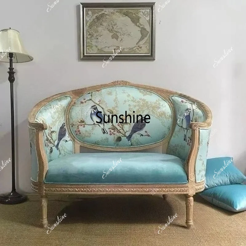 Solid wood carving flower large single sofa classical living room bedroom lazy sofa
Solid wood carving flower large single sofa classical living room bedroom lazy sofa