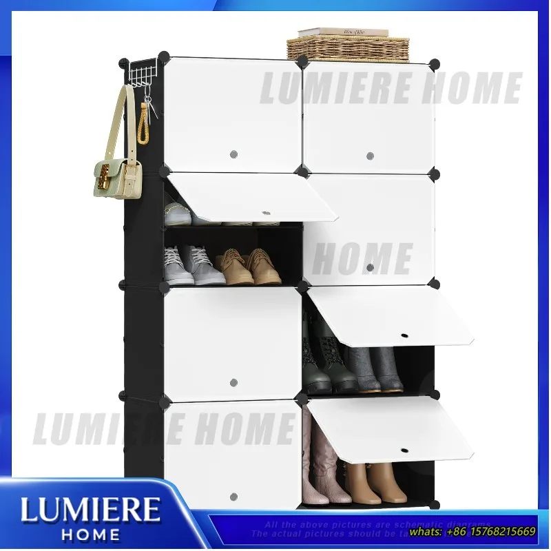WOLTU 8-Tier Shoe Rack Plastic Cabinet for 32 Pairs Shoes Storage Organizer with Doors Hallway Living Room Entryway Space
WOLTU 8-Tier Shoe Rack Plastic Cabinet for 32 Pairs Shoes Storage Organizer with Doors Hallway Living Room Entryway Space