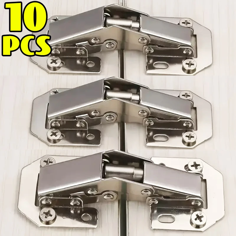 Hinges Stainless Steel 90 Degree No-Drilling Hole Silver Kitchen Cabinet Cupboard Furniture Hardware Accessories
Hinges Stainless Steel 90 Degree No-Drilling Hole Silver Kitchen Cabinet Cupboard Furniture Hardware Accessories