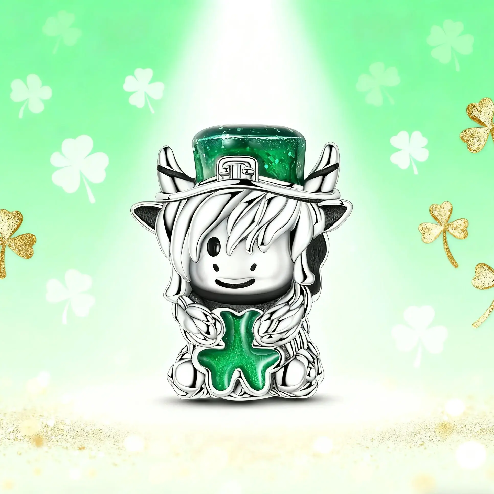 Charm 925 Original Bead St. Patrick's Day Highland Cattle Fit Bracelet Diy Fine Jewelry
Charm 925 Original Bead St. Patrick's Day Highland Cattle Fit Bracelet Diy Fine Jewelry