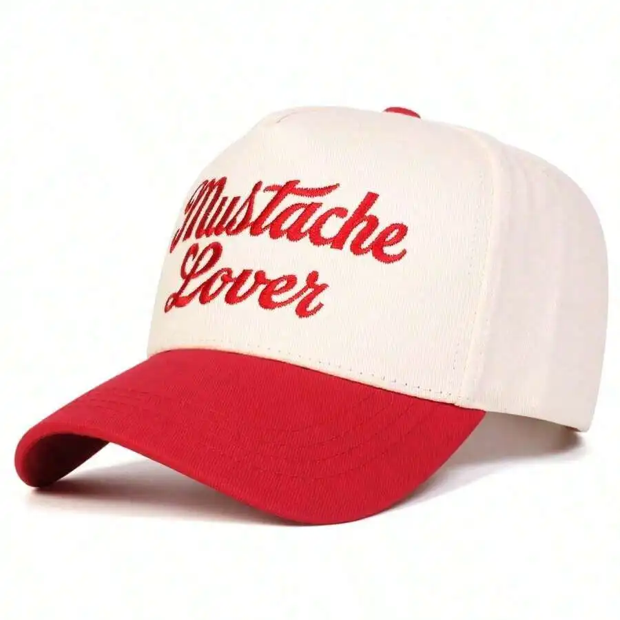 Mustache Lover Embroidered Baseball Cap Red White Curved Brim Adjustable Casual Hat
Mustache Lover Embroidered Baseball Cap Red White Curved Brim Adjustable Casual Hat