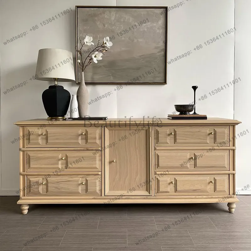 American solid wood TV cabinet, bedroom against the wall, drawer storage, decorative cabinet
American solid wood TV cabinet, bedroom against the wall, drawer storage, decorative cabinet