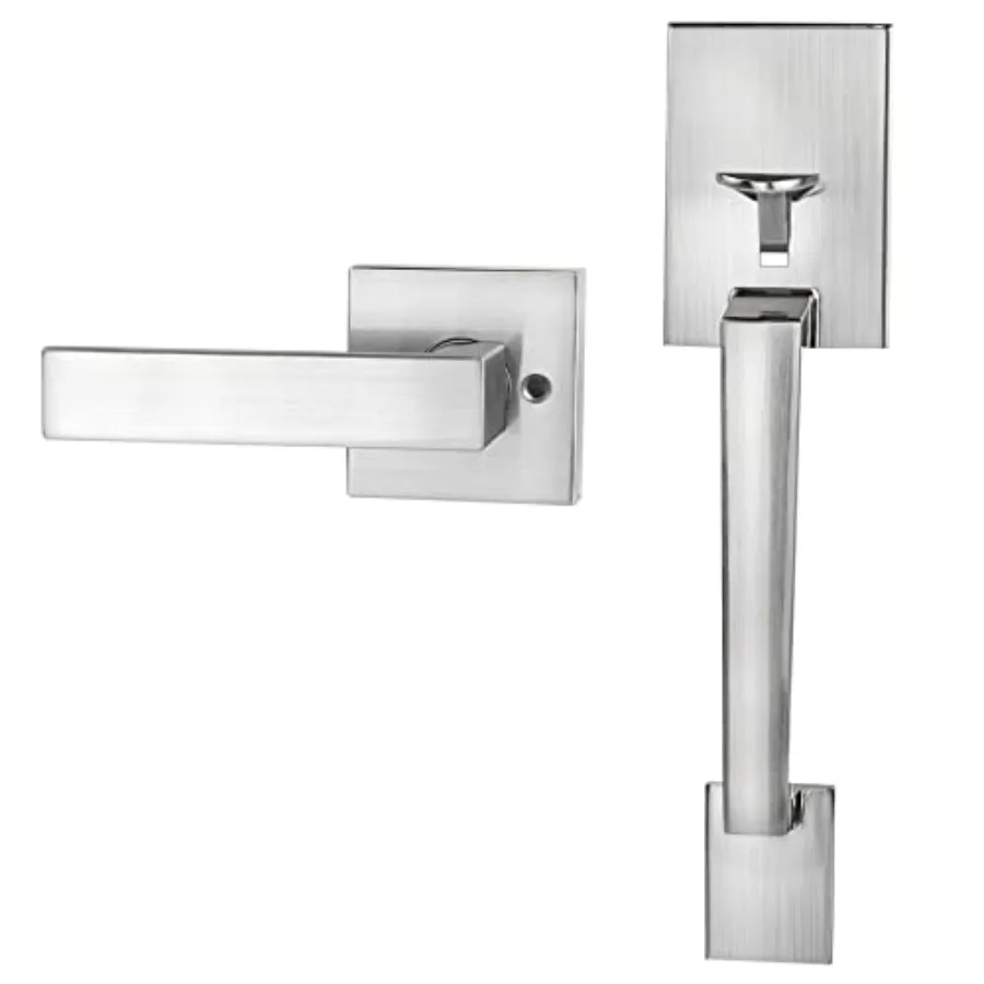 Silver Set, Entry with for Right and Left Handed s, Single Cylinder Exterior Door Handle Set with Lower Half Lever
Silver Set, Entry with for Right and Left Handed s, Single Cylinder Exterior Door Handle Set with Lower Half Lever