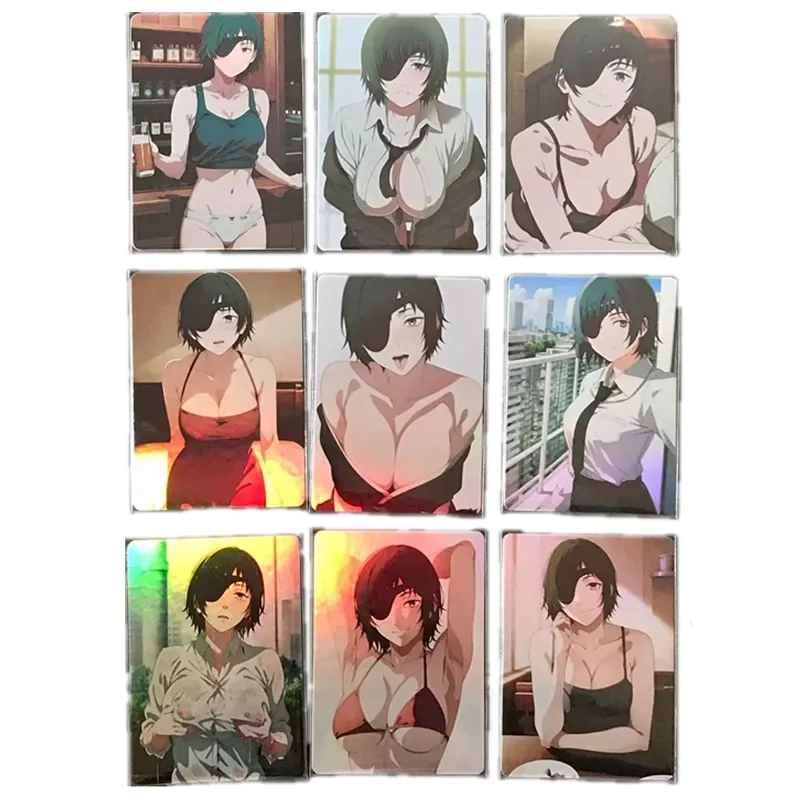 9Pcs/set Homemade Anime Chainsaw Man Himeno DIY Sexy Nude Card ACG Toy Gift Classic Game Comic Collection Card
9Pcs/set Homemade Anime Chainsaw Man Himeno DIY Sexy Nude Card ACG Toy Gift Classic Game Comic Collection Card