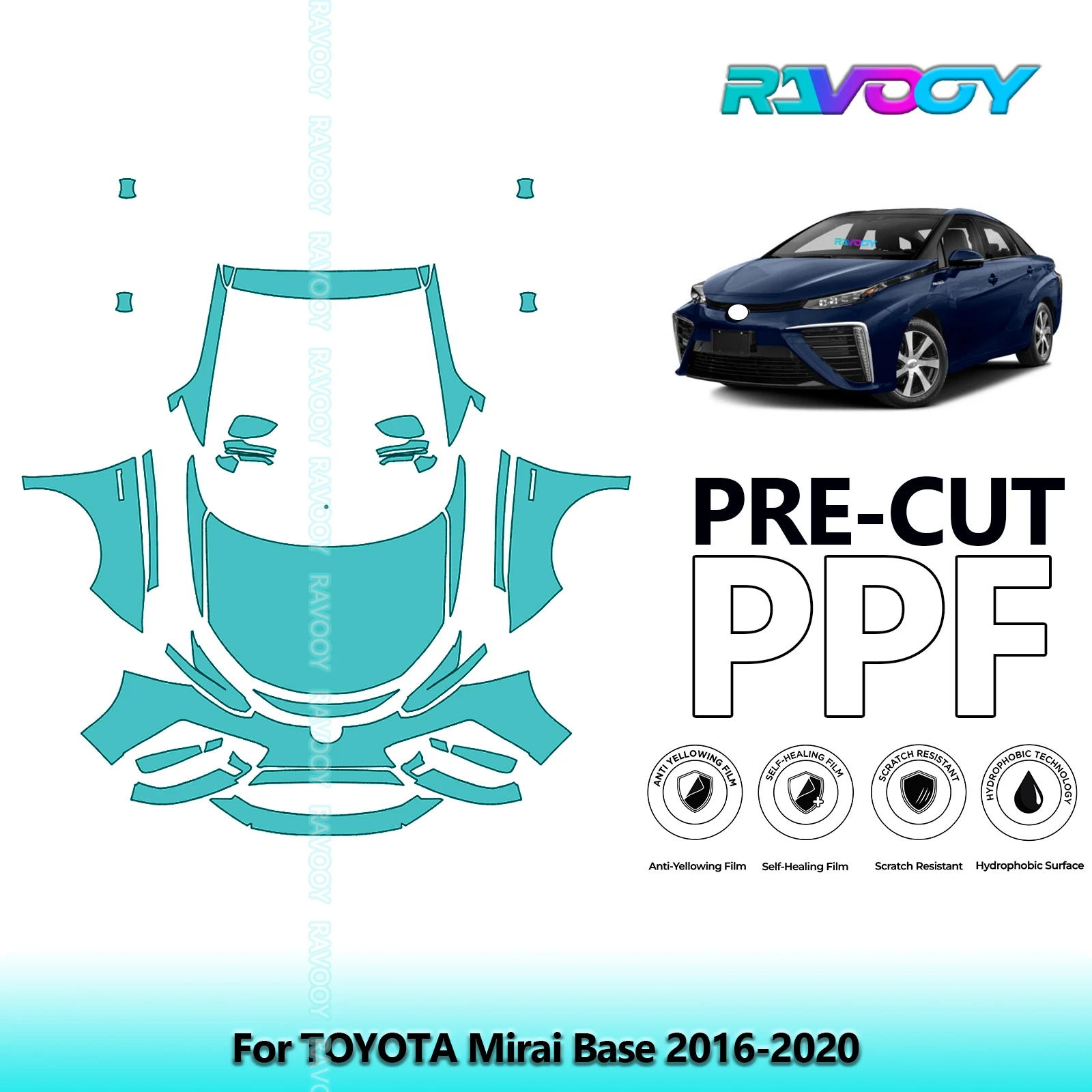 8.5Mil Front Kit Precut Paint Protection Film PPF Clear Bra For TOYOTA Mirai Base 2016-2020
8.5Mil Front Kit Precut Paint Protection Film PPF Clear Bra For TOYOTA Mirai Base 2016-2020