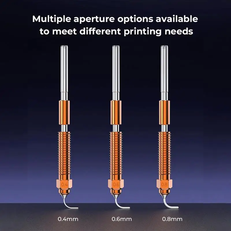 Для сопла Creality Ender3v3/K1Max/K1C, универсальное медное титановое сопло с высоким расходом, обновленное сопло K1C K1 Max 0,4/0,6/0,8 мм
Для сопла Creality Ender3v3/K1Max/K1C, универсальное медное титановое сопло с высоким расходом, обновленное сопло K1C K1 Max 0,4/0,6/0,8 мм