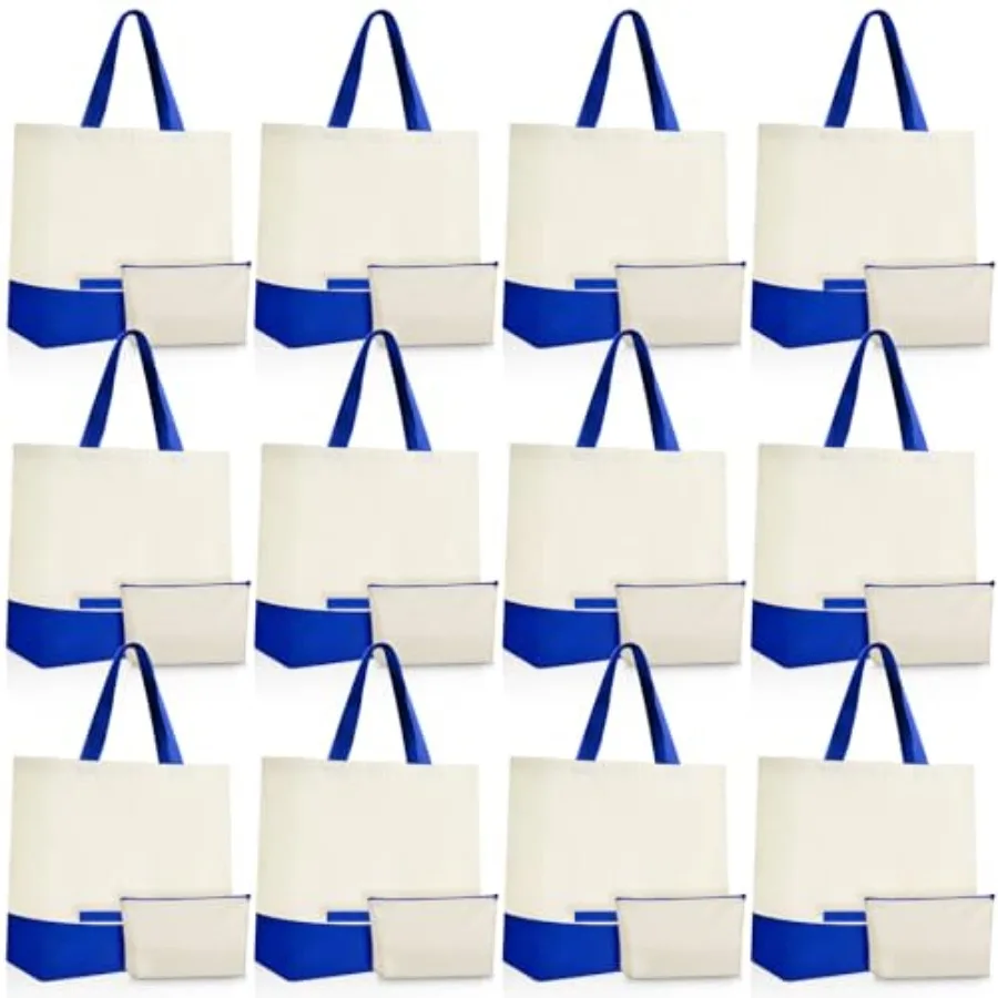 Sanwuta 24 Pcs Canvas Tote Bags Bulk 18.5" Cotton Cosmetic Bags Reusable Shopping Tote with Handles
Sanwuta 24 Pcs Canvas Tote Bags Bulk 18.5" Cotton Cosmetic Bags Reusable Shopping Tote with Handles