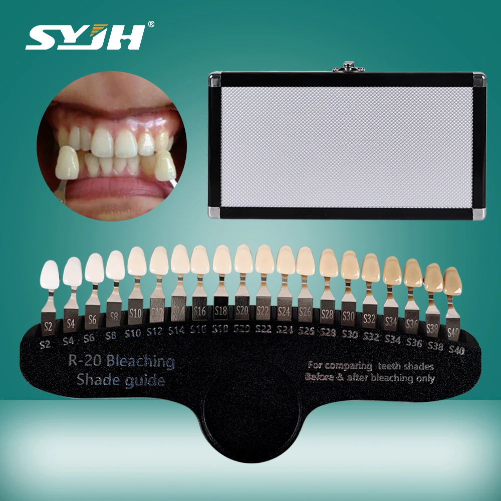 SYJH R-20 Bleaching Shade Guide Dentistry 20 Colors 3D Teeth Whitening Comparing Toothguide Dentistry Colorimetric Plate
SYJH R-20 Bleaching Shade Guide Dentistry 20 Colors 3D Teeth Whitening Comparing Toothguide Dentistry Colorimetric Plate