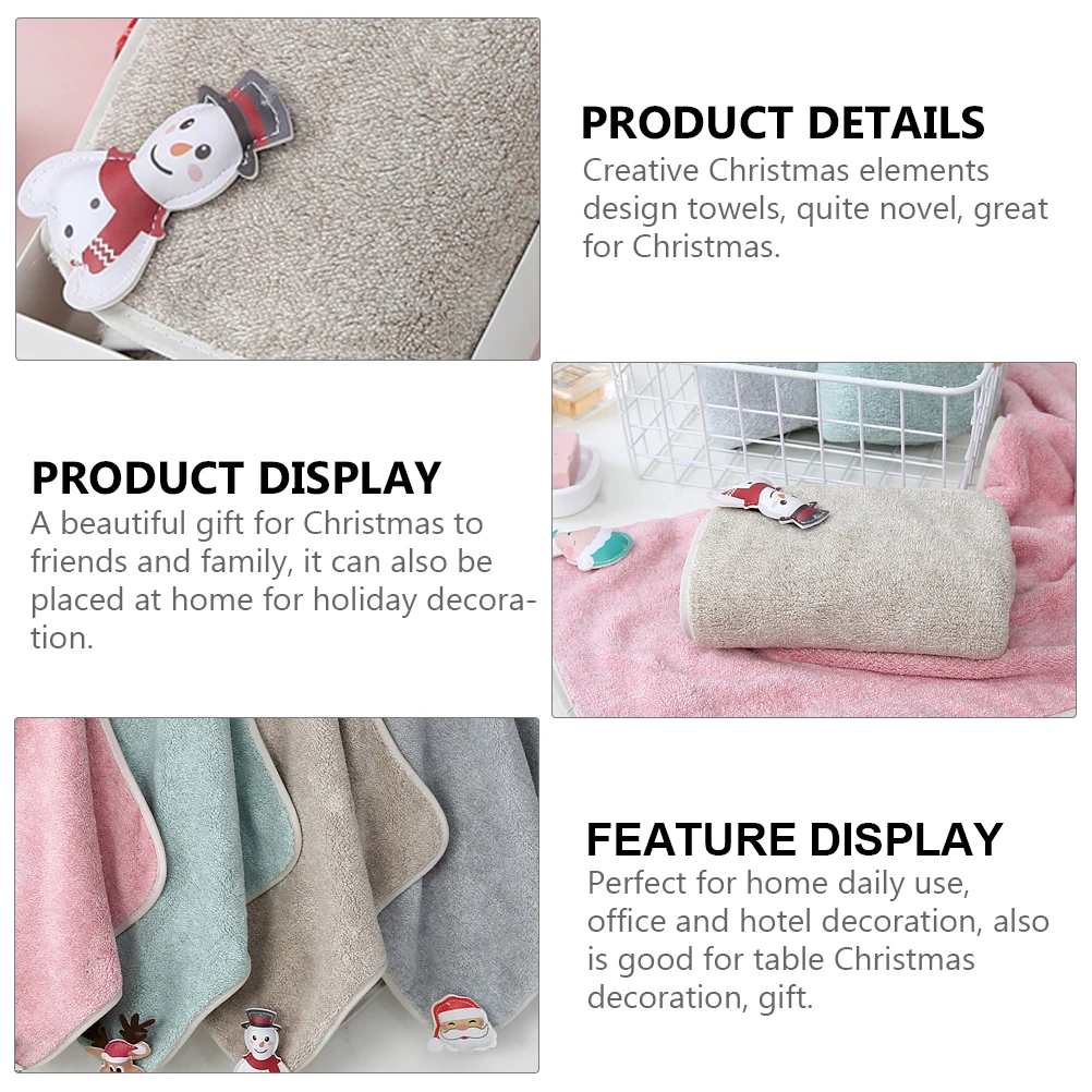 1pc Microfiber Christmas Towel Decor Soft Washcloths Home Office Hotel Use Face Towel Xmas Ornament Towels For Decoration
1pc Microfiber Christmas Towel Decor Soft Washcloths Home Office Hotel Use Face Towel Xmas Ornament Towels For Decoration
