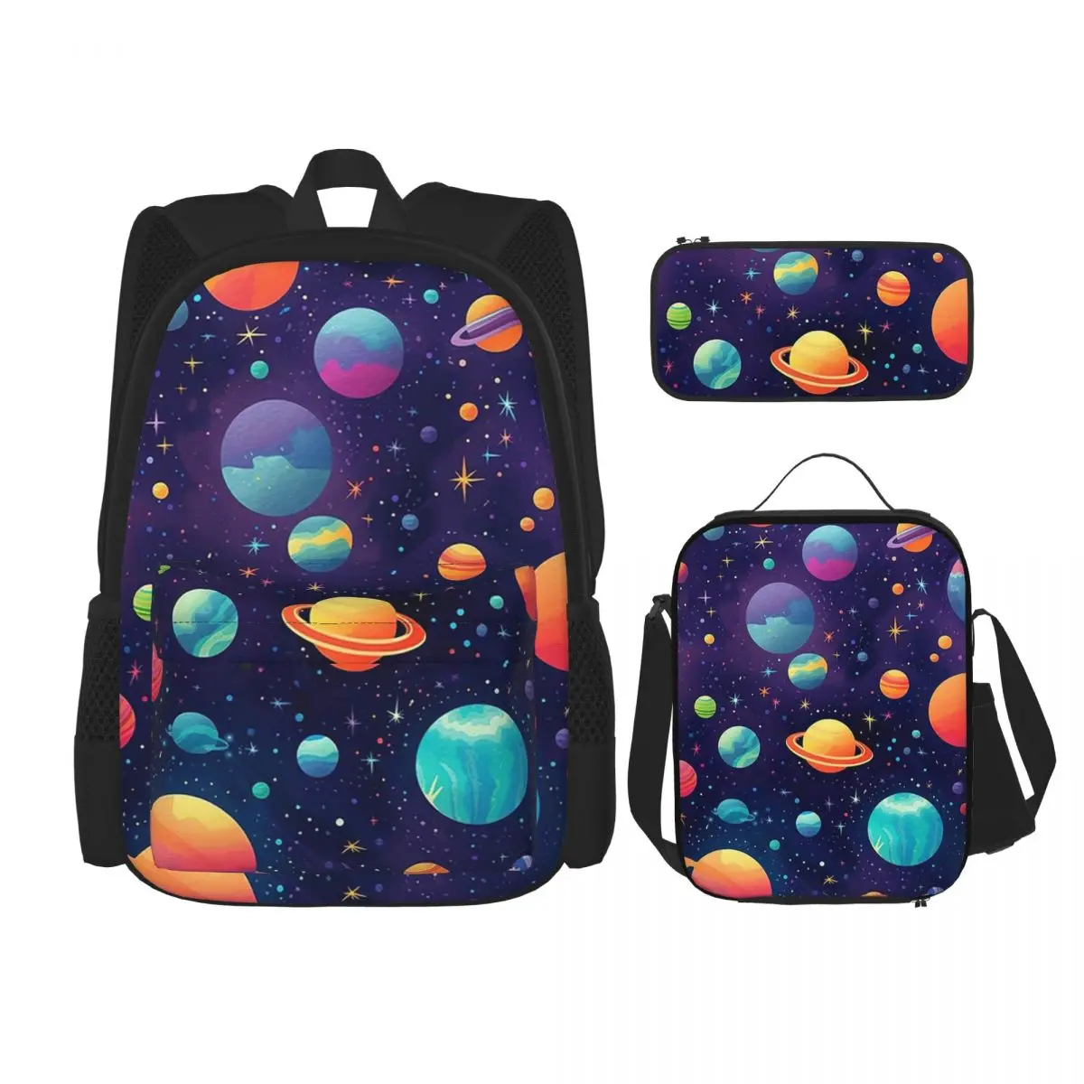 Solar System Space Planets Universe Backpacks Boys Girls Bookbag Children School Bags Rucksack Lunch Bag Pen Bag Three-Piece Set
Solar System Space Planets Universe Backpacks Boys Girls Bookbag Children School Bags Rucksack Lunch Bag Pen Bag Three-Piece Set