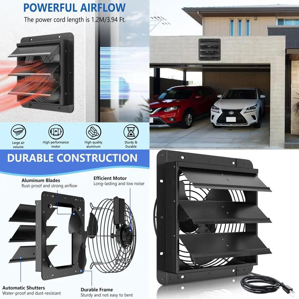 12-Inch Wall-Mounted High-Speed Automatic Shutter for Attics, Greenhouses, Sheds, and Garages
12-Inch Wall-Mounted High-Speed Automatic Shutter for Attics, Greenhouses, Sheds, and Garages