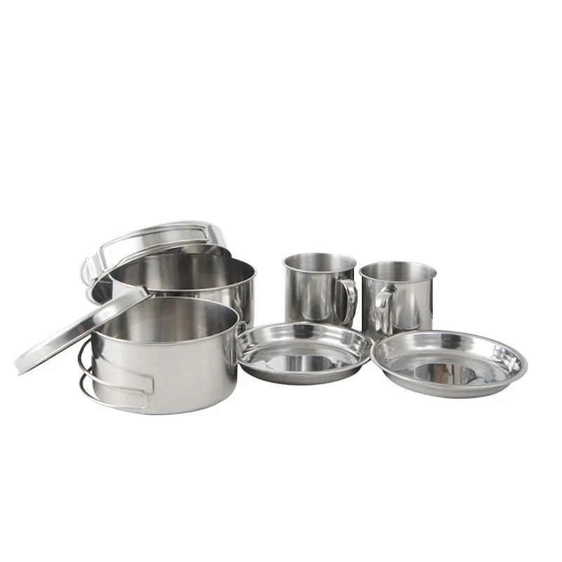 Stainless Steel Outdoor Cookware Set Pot Picnic Bowl Set Portable Pot Storage Camping Dinnerware Set
Stainless Steel Outdoor Cookware Set Pot Picnic Bowl Set Portable Pot Storage Camping Dinnerware Set