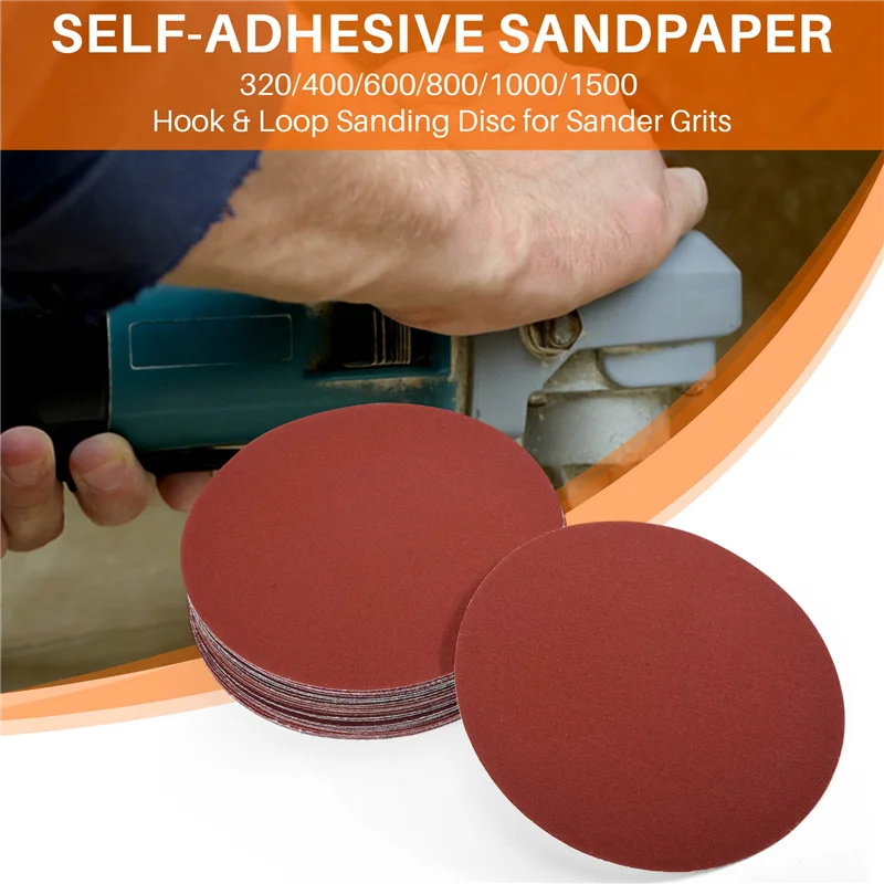 30PCS 5 Inch 125Mm Round Sandpaper Disk Sand Sheets Grit 320/400/600/800/1000/1500 Hook & Loop Sanding Disc For Sander Grits-AT6
30PCS 5 Inch 125Mm Round Sandpaper Disk Sand Sheets Grit 320/400/600/800/1000/1500 Hook & Loop Sanding Disc For Sander Grits-AT6