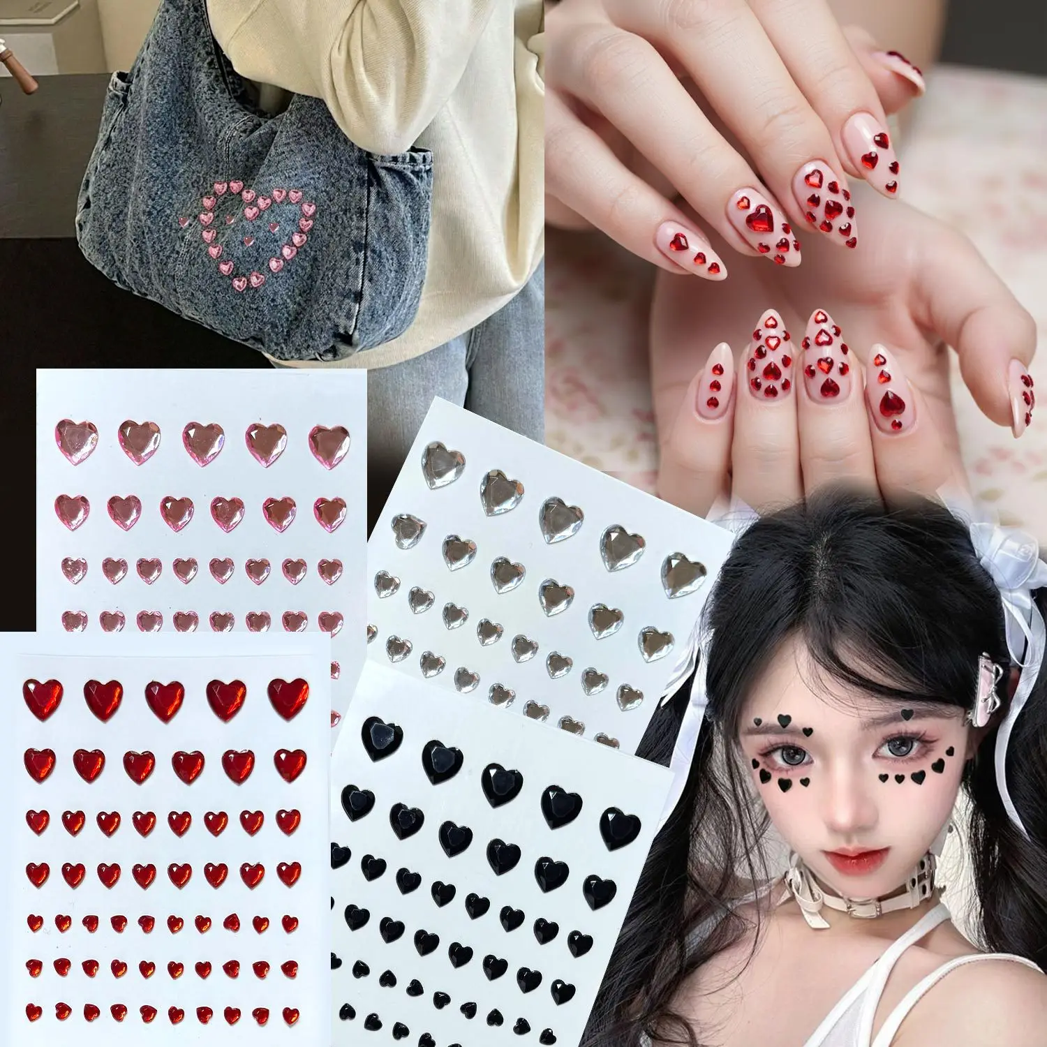 Eye Makeup Rhinestone Stickers Star Cutout Heart Sparkle Shiny Waterproof Self Adhesive for Stage Concert Face Decoration
Eye Makeup Rhinestone Stickers Star Cutout Heart Sparkle Shiny Waterproof Self Adhesive for Stage Concert Face Decoration
