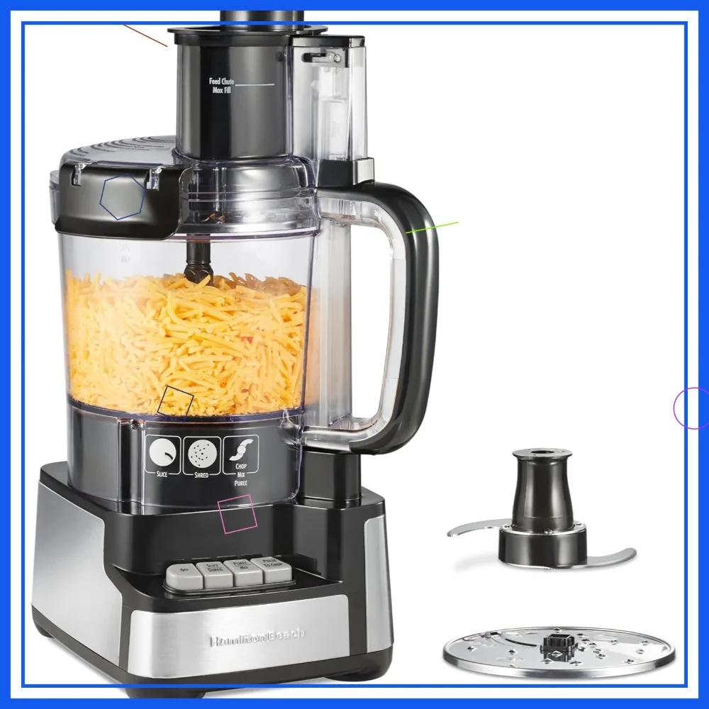 Stack & Snap Food Processor and Vegetable Chopper, BPA Free, Stainless Steel Blades, 12 Cup Bowl, 2-Speed 450 Watt Motor, Black
Stack & Snap Food Processor and Vegetable Chopper, BPA Free, Stainless Steel Blades, 12 Cup Bowl, 2-Speed 450 Watt Motor, Black