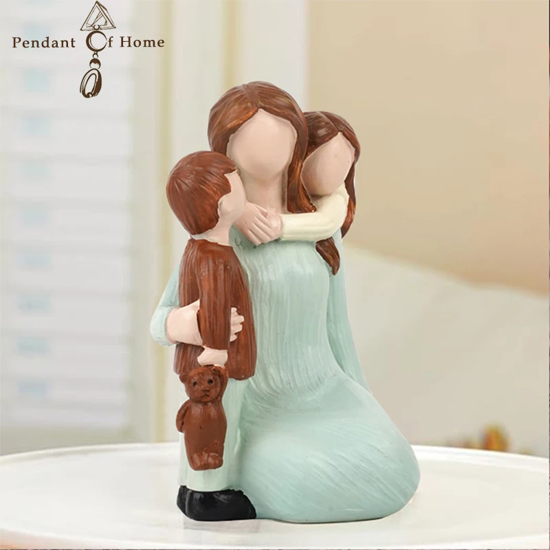 Mother And Kids Figurine Hand-Painted Mother And Two Children Statues Resin Mother Son Daughter Sculpture Gift for Mother's Day
Mother And Kids Figurine Hand-Painted Mother And Two Children Statues Resin Mother Son Daughter Sculpture Gift for Mother's Day