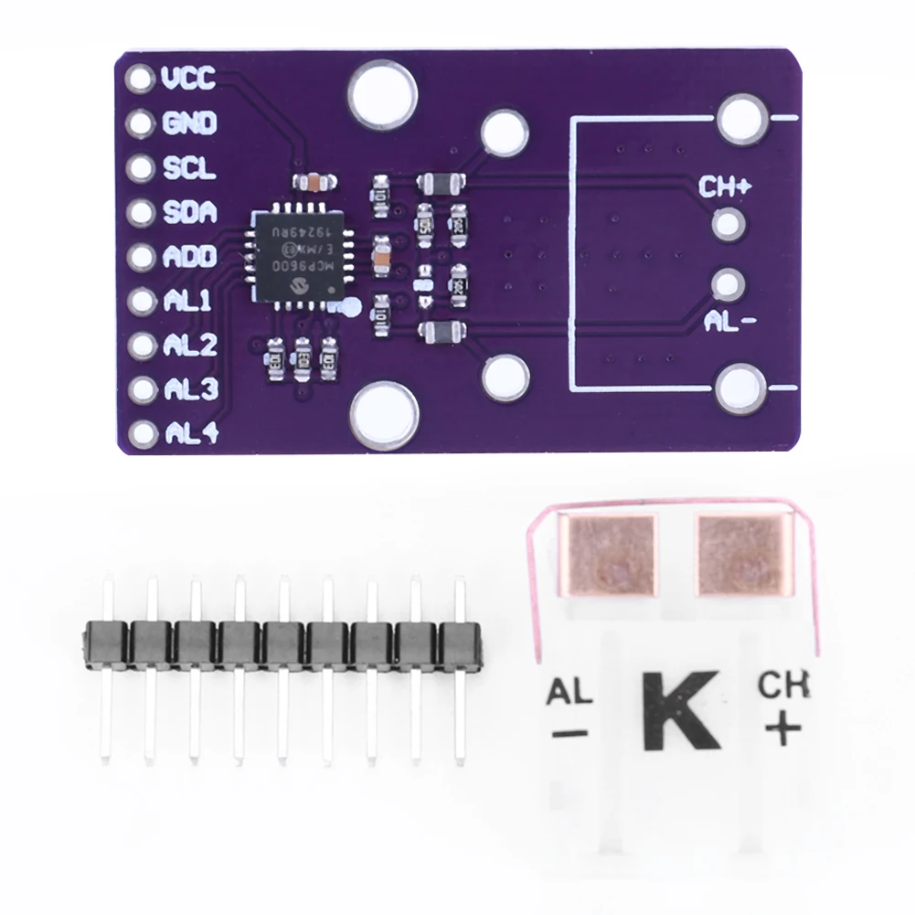 CJMCU-96 MCP9600 Thermocouple Converter Board 2.7V To 5.5V Type K/J/T/N/S/E/B/R Thermocouple Converter Differential Input
CJMCU-96 MCP9600 Thermocouple Converter Board 2.7V To 5.5V Type K/J/T/N/S/E/B/R Thermocouple Converter Differential Input