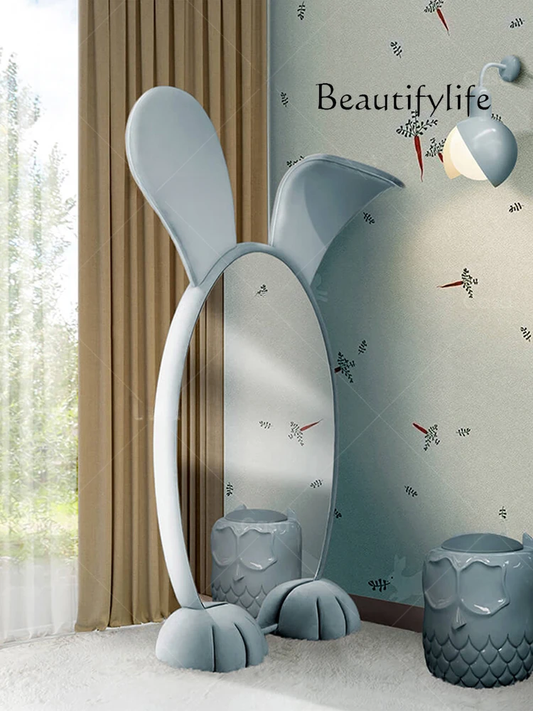 Rabbit Dressing Mirror Cartoon Lovely Bedroom Full Body Floor Mirror Decoration Shaped Full-Length Mirror
Rabbit Dressing Mirror Cartoon Lovely Bedroom Full Body Floor Mirror Decoration Shaped Full-Length Mirror