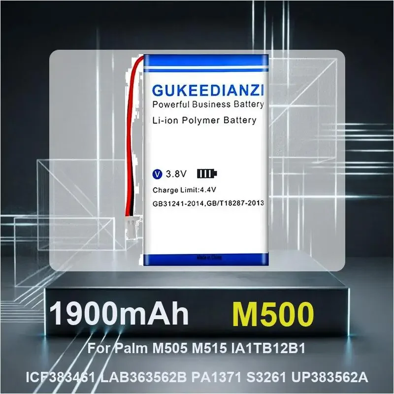 M500 1900mAh Palm - Top Computer Battery For Palm M500 M505 M515,IA1TB12B1 ICF383461 LAB363562B PA1371 S3261 UP383562A
M500 1900mAh Palm - Top Computer Battery For Palm M500 M505 M515,IA1TB12B1 ICF383461 LAB363562B PA1371 S3261 UP383562A