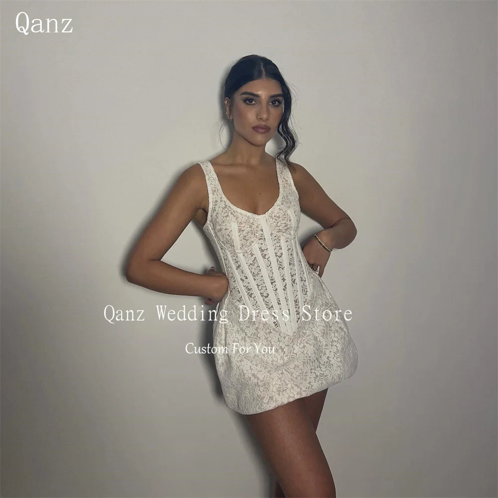 Qanz Ivory Full Lace Wedding Dresses Mini Appliques Sweetheart Bridal Gowns Spaghetti Straps Vestidos Para Mujer Customized
Qanz Ivory Full Lace Wedding Dresses Mini Appliques Sweetheart Bridal Gowns Spaghetti Straps Vestidos Para Mujer Customized