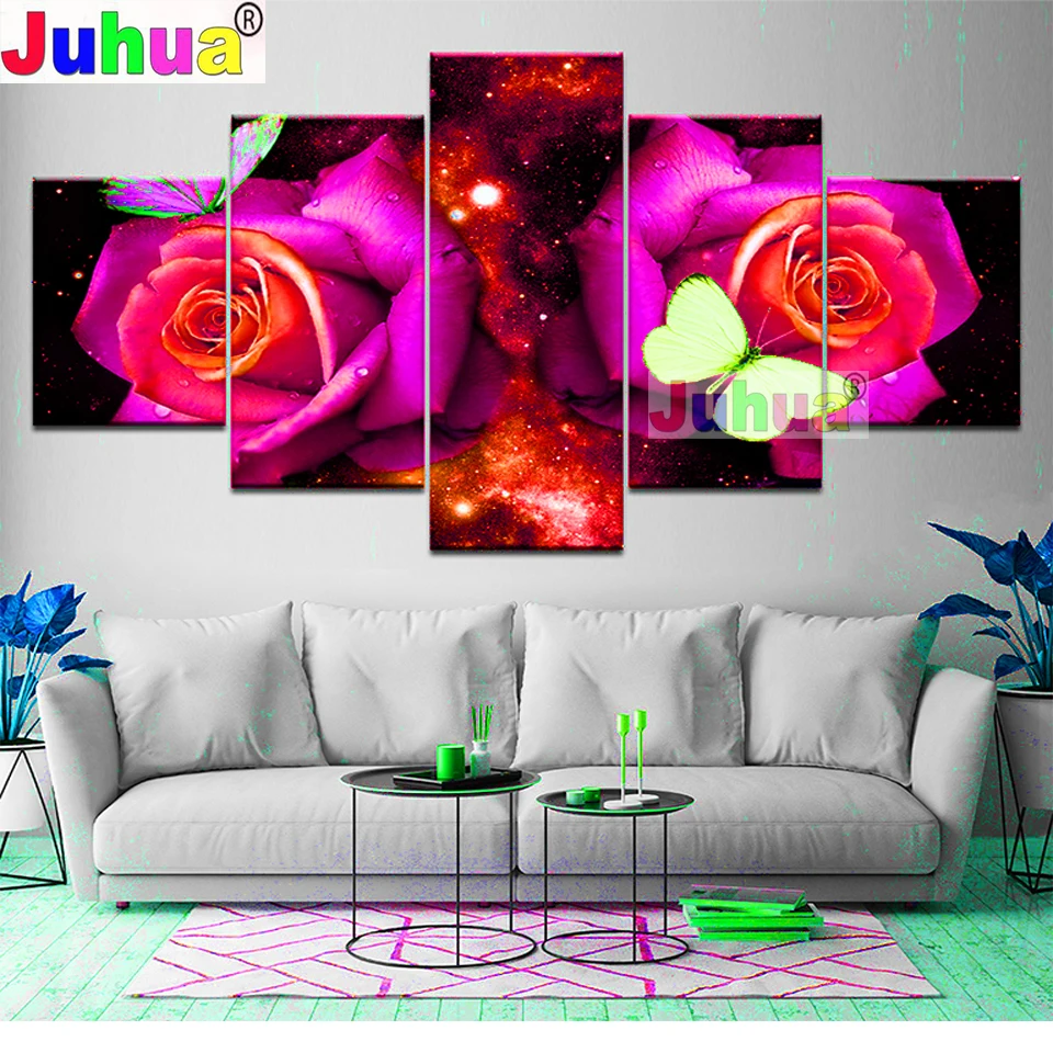 5 Panel Red Rose Butterfly Landscape Diy Diamond Painting Full Square Round Drill Diamond Embroidery Sale Home Decor,
5 Panel Red Rose Butterfly Landscape Diy Diamond Painting Full Square Round Drill Diamond Embroidery Sale Home Decor,