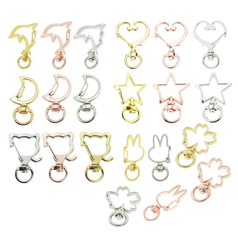 100Pcs Cat Heart Star Snap Hook Trigger Clips Buckles For Keychain Lobster Lobster Clasp Hooks Key Ring Clasp Jewelry Supplies
100Pcs Cat Heart Star Snap Hook Trigger Clips Buckles For Keychain Lobster Lobster Clasp Hooks Key Ring Clasp Jewelry Supplies