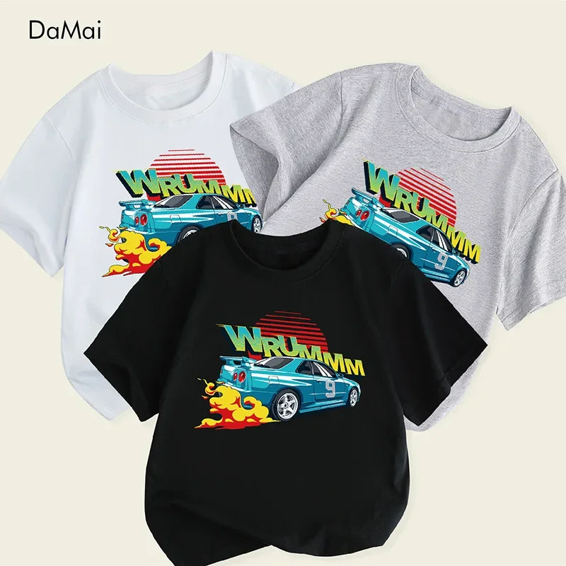 Style Boys Short Sleeve T-shirt Cartoon Sports Car Print Summer New Children's Wear Modal Fabric Round Neck T-shirt Clothes
Style Boys Short Sleeve T-shirt Cartoon Sports Car Print Summer New Children's Wear Modal Fabric Round Neck T-shirt Clothes