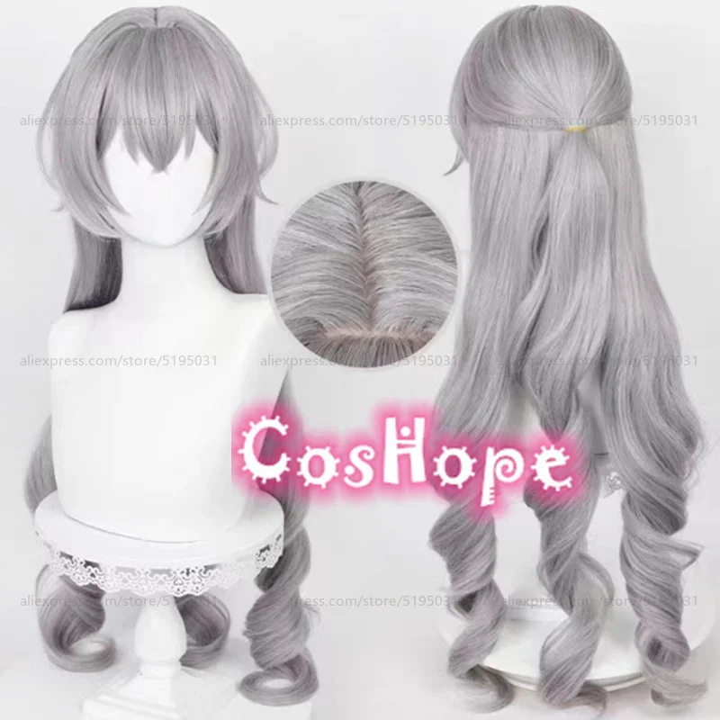 Bronya Cosplay Wig 90cm Long Curly Wig Silver Grey Wig Cosplay Anime Cosplay Wigs Heat Resistant Synthetic Wigs
Bronya Cosplay Wig 90cm Long Curly Wig Silver Grey Wig Cosplay Anime Cosplay Wigs Heat Resistant Synthetic Wigs
